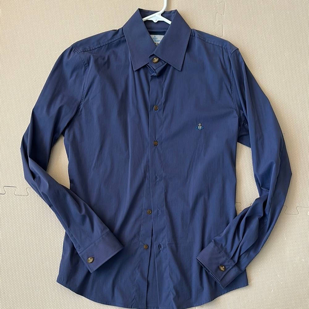 Vivienne Westwood Men's Blue Long Sleeve Shirt